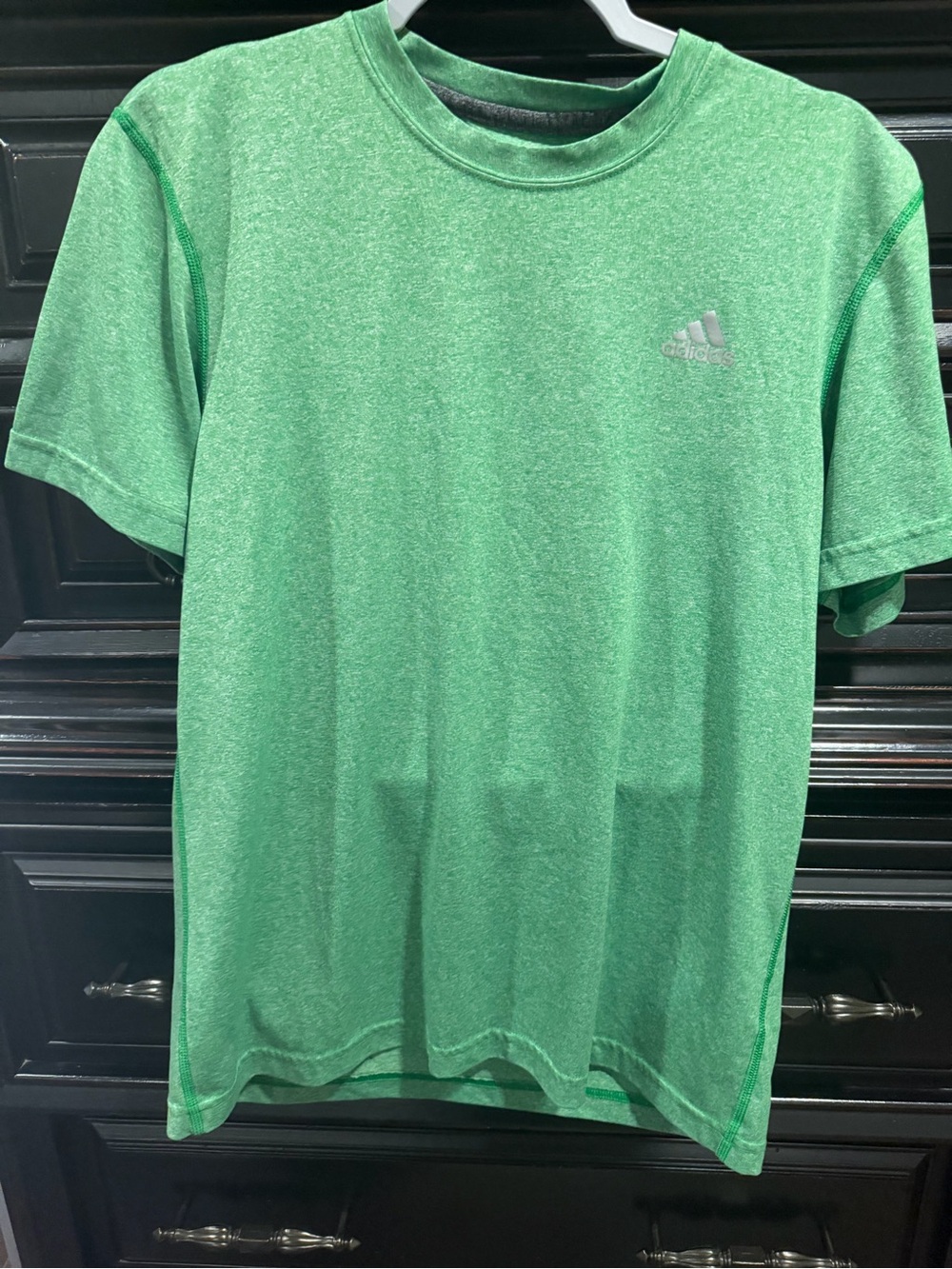adidas Heather Green Short-Sleeve Athletic Tee